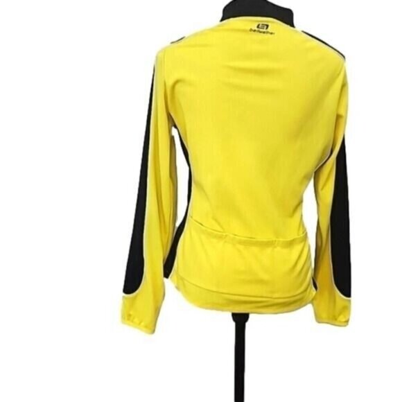 Bellwether Cycling Jacket Yellow/Black 1/4 Zip Lightweight Pockets Men's Large - Picture 2 of 6